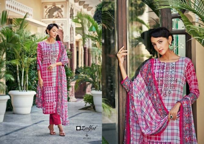 Adaa By Zulfat 001-010 Cotton Dress Material Catalog